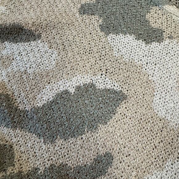 POL Women's Size Small Oversized Camo Loose Waffle Knit Sheer Top or Mini Dress - Picture 7 of 11